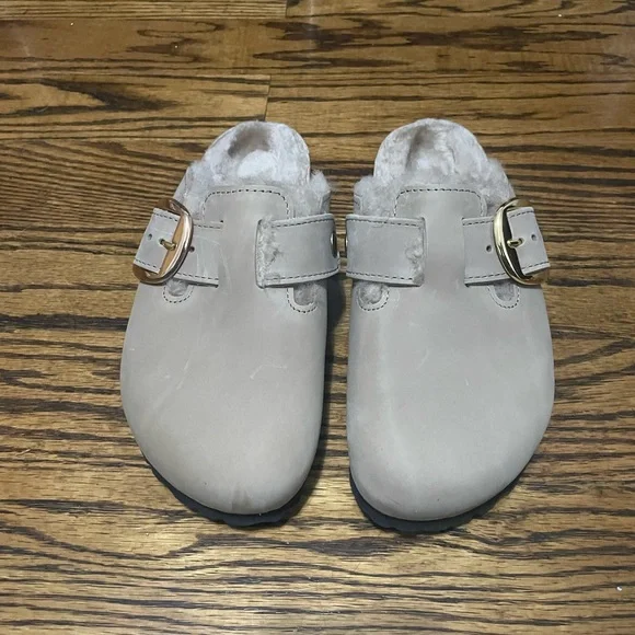 Birkenstock - Boston Big Buckle Shearling Clog - Picture 3 of 6